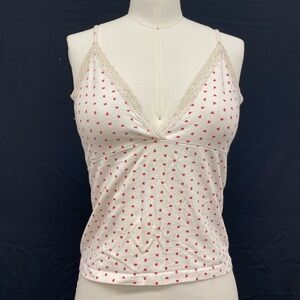 Brandy Melville Amara Lace Hearts Tank